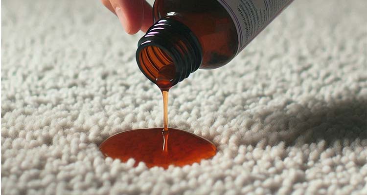 تمیز کردن لکه مولتی‌ ویتامین از فرش